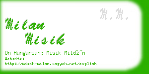 milan misik business card